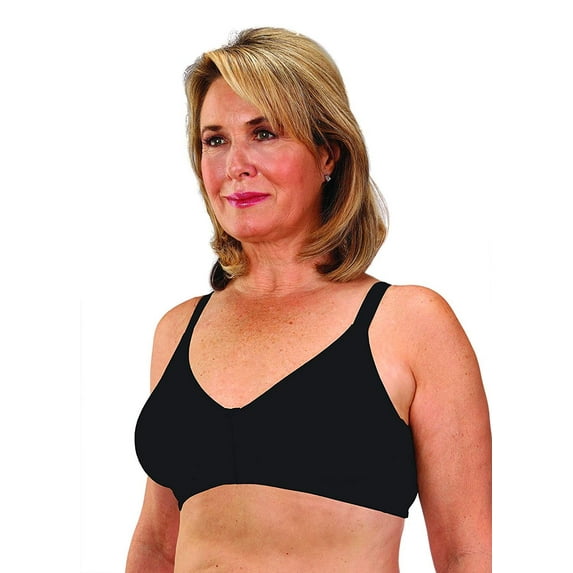 Clasique Mastectomy Seamless Seamless Cotton Front & Back 36A Black