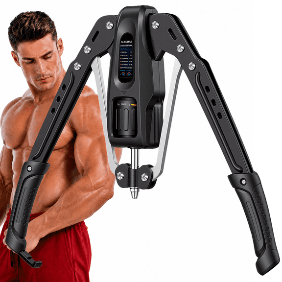 Clasmax Hydraulic Arm Exerciser, Adjustable 22–440 lbs Chest Expander for Chest, Shoulders & Arms, Portable Upper Body Strength Trainer for Home Gym