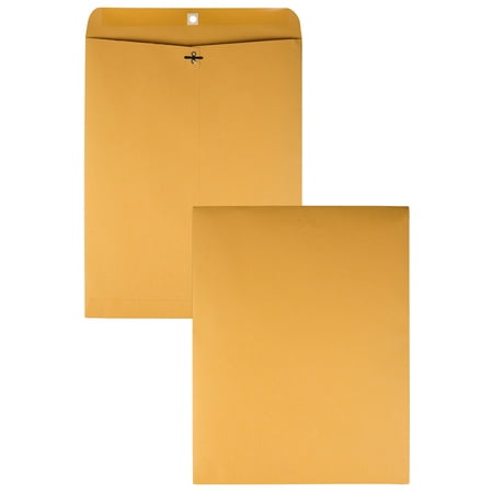 Quality Park® Clasp Envelopes, 12" x 15 1/2", Brown, Box Of 100