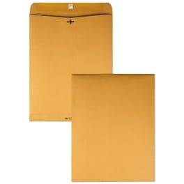 Clasp Envelope, 28 lb Bond Weight Kraft, #110, Square Flap, Clasp/Gummed Closure, 12 x 15.5, Brown Kraft, 100/Box Clasp Envelope, 28 lb Bond Weight Kraft, #110, Square Flap, Clasp/Gummed Closure, 12 x 15.5, Brown Kraft, 100/Box