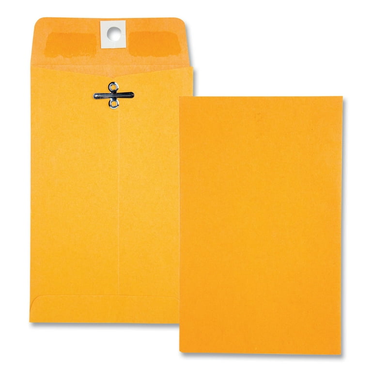 Clasp Envelope, 32 lb Bond Weight Kraft, #10 1/2, Square Flap, Clasp/Gummed Closure, 9 x 12, Brown Kraft, 100/Box Clasp Envelope, 32 lb Bond Weight Kraft, #10 1/2, Square Flap, Clasp/Gummed Closure, 9 x 12, Brown Kraft, 100/Box
