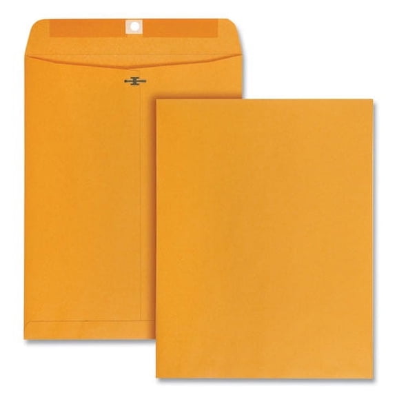 Clasp Envelope, 28 lb Bond Weight Kraft, #97, Square Flap, Clasp/Gummed Closure, 10 x 13, Brown Kraft, 100/Box | Bundle of 10 Boxes