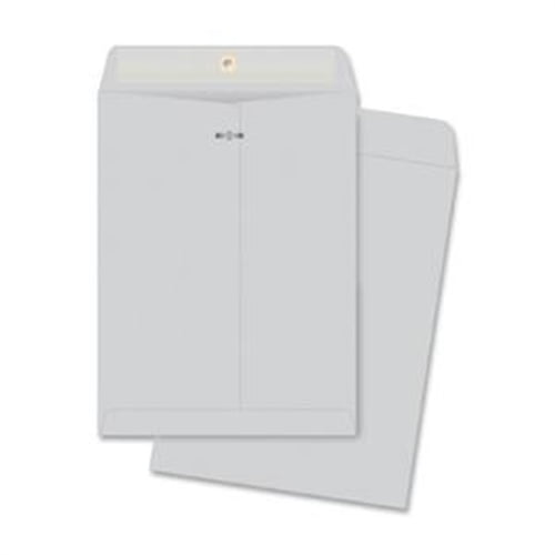 Clasp Envelope, #63, Square Flap, Clasp/Gummed Closure, 6.5 x 9.5, Executive Gray, 100/Box