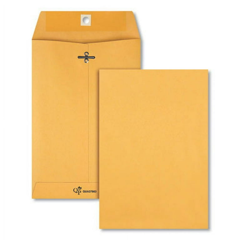 Kraft Clasp Envelope, #63, Square Flap, Clasp/Gummed Closure, 6.5 x 9.5, Brown Kraft, 100/Box Kraft Clasp Envelope, #63, Square Flap, Clasp/Gummed Closure, 6.5 x 9.5, Brown Kraft, 100/Box