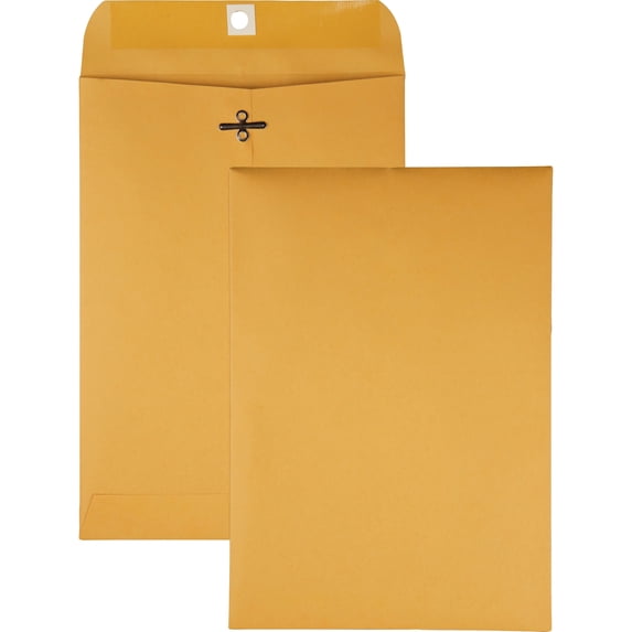 Quality Park, QUA37868, Gummed Kraft Clasp Envelopes, 100 / Box, Kraft