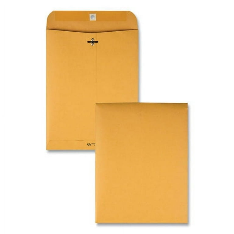 Clasp Envelope, 32 lb Bond Weight Kraft, #10 1/2, Square Flap, Clasp/Gummed Closure, 9 x 12, Brown Kraft, 100/Box Clasp Envelope, 32 lb Bond Weight Kraft, #10 1/2, Square Flap, Clasp/Gummed Closure, 9 x 12, Brown Kraft, 100/Box