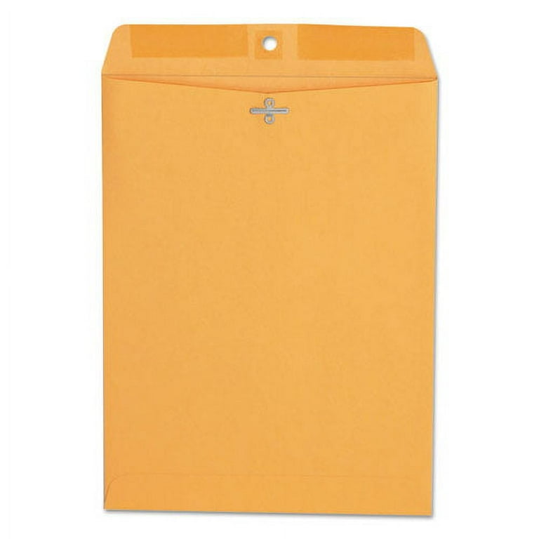 Kraft Clasp Envelope, #90, Square Flap, Clasp/Gummed Closure, 9 x 12, Brown Kraft, 100/Box Kraft Clasp Envelope, #90, Square Flap, Clasp/Gummed Closure, 9 x 12, Brown Kraft, 100/Box