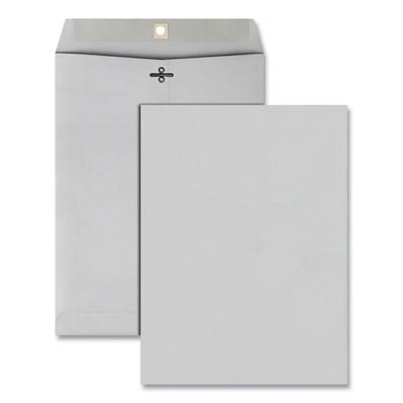 "Clasp Envelope, #90, Square Flap, Clasp/gummed Closure, 9 X 12, Executive Gray, 100/box | Bundle of 2 Boxes"