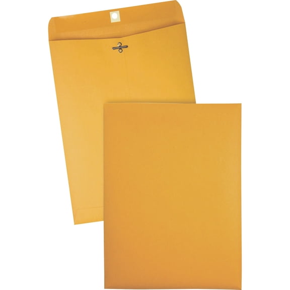 Quality Park, QUA37893, Gummed Kraft Clasp Envelopes, 100 / Box, Kraft