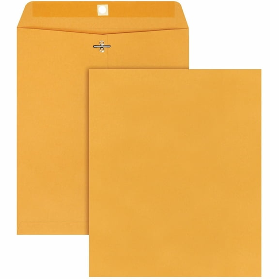 "Clasp Envelope, #95, Square Flap, Clasp/gummed Closure, 10 X 12, Brown Kraft, 100/box | Bundle of 5 Boxes"