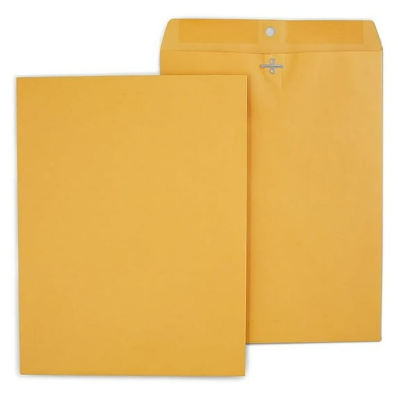Clasp Envelopes 10x13 Inch, 250-Pack - Brown Catalog Mailing Envelopes with Gummed Flaps & Metal Clasp for Secure Document Storage & Shipping