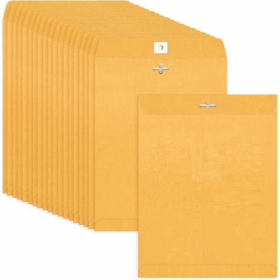 Clasp Envelopes 50 Count-9x12 Inch Envelopes with Clasp Closure - for Home,,Business,Legal or School