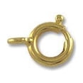 thumbnail image 1 of Clasp - Spring Ring 7mm Gold Plated (3-Pcs), 1 of 1