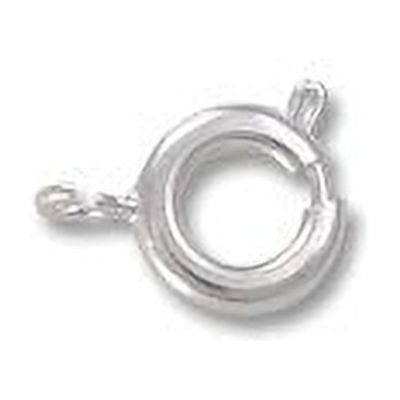 Clasp - Spring Ring 7mm Silver Plated (3-Pcs)