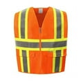 thumbnail image 1 of Class 2 Contrast Hi-Vis Vest, Orange - Medium, 1 of 1