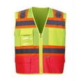 thumbnail image 1 of Class 2 Contrast Two Tone Vest with Trim, Pink - Extra Large, 1 of 1