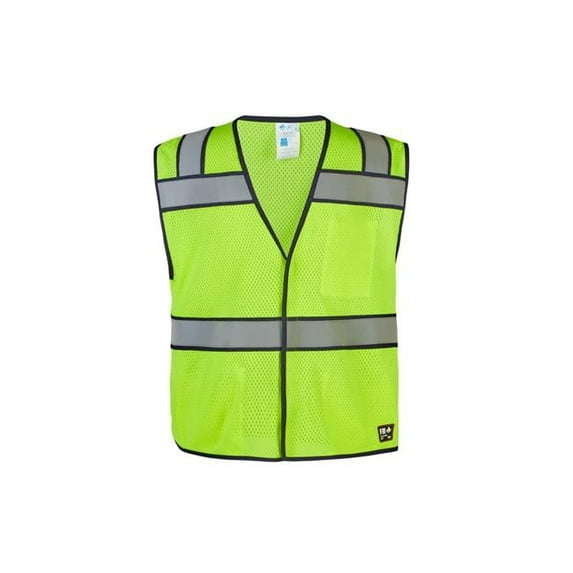 Class 2 Flame Resistant Mesh Safety Vest, Lime - Extra Large