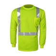 thumbnail image 1 of Class 2 High-Viz Long Sleeve Birdseye T-Shirt, Lime - 5XL, 1 of 1