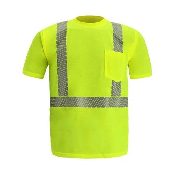 Class 2 High-Viz Short Sleeve Jersey T-Shirt, Lime - 3XL