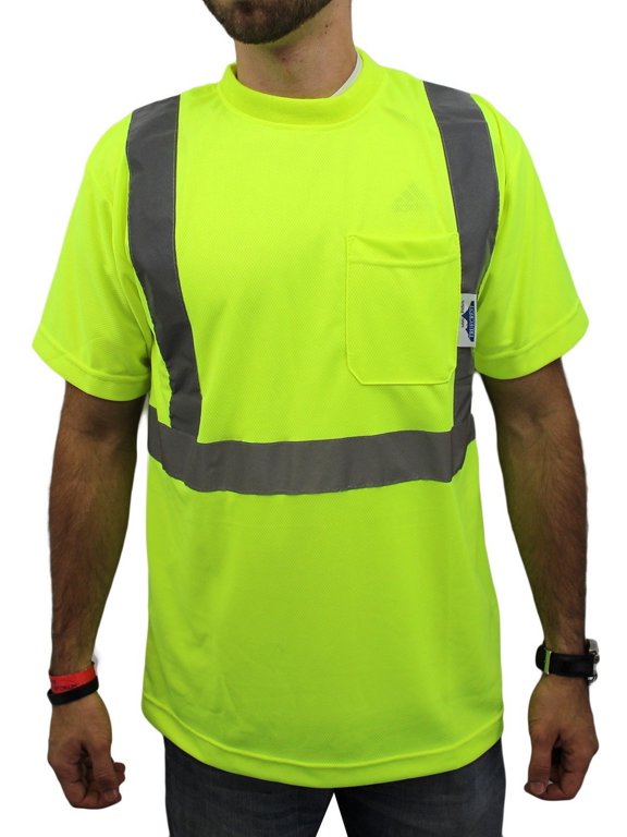 Class 2 / LARGE Lime Short Sleeve Safety Shirt