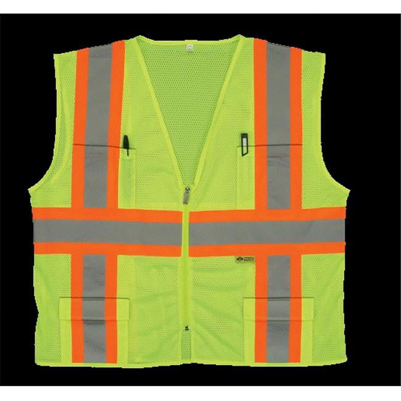 Multi Grade Knotting Protection Vestures Reference: Class 2 Mesh Multi Pocket Vest Lime 5 Extra Large