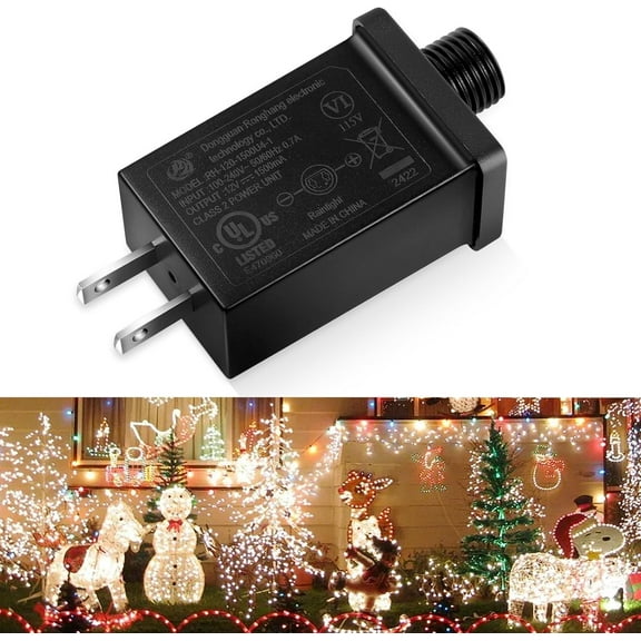 Class 2 Power Supply for LED Light, Class 2 Power Supply 120vac 60hz, Replacement Yard Inflatable Adapter 12V 1.5A, Transformer US Plug for Halloween Christmas Inflatable Outdoor Decorations