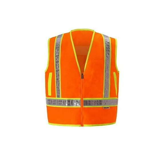 Class 2 Zipper Front Oralite High-Viz Vest, Orange - 3XL