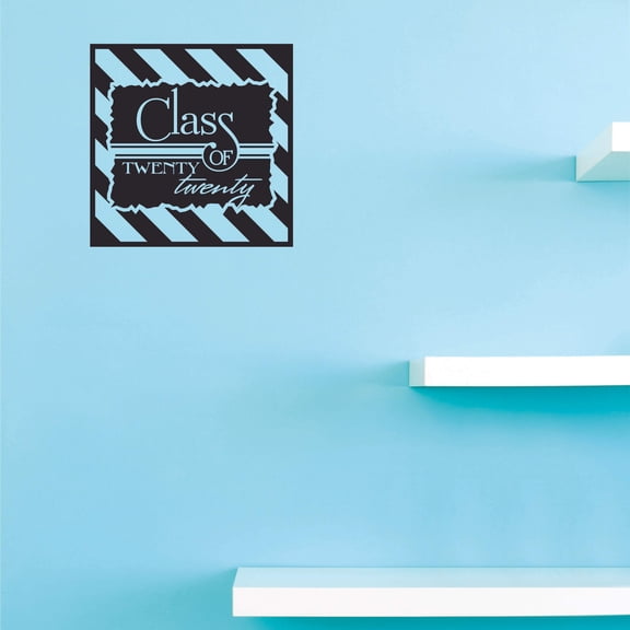Class Of 2020 Wall Decor| 10" x 20" Removable Wall Art Lettering Decals - DIY Stick And Peel Vinyl Home Graduates Bedroom Living Room Adhesive Wall Sticker Decoration Black