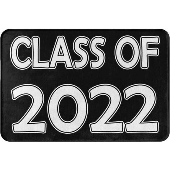 Class of 2022 High Graduation Doormat Front Door Rug, 24"X16" Absorbent Machine Washable Inside Door Mat, Non Slip Low-Profile Entrance Rug for Entry, Back Door