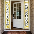 thumbnail image 1 of Class of 2024 Graduation Congrats Grad Porch Banner Sign, So Proud of You Front Door Decorative Gold Hanging Welcome Banner Flag, High School College Graduate Party Decoration Home Outdoor Decor, 1 of 6