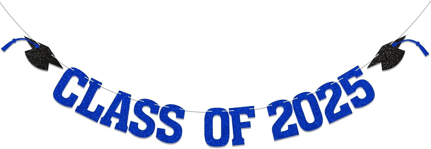 We Are So Proud Of You Banner – Rose Gold Glitter Graduation Decor For Class Of 2025 Party, Congrats Grad Hanging Sign, 12 Feet Wide