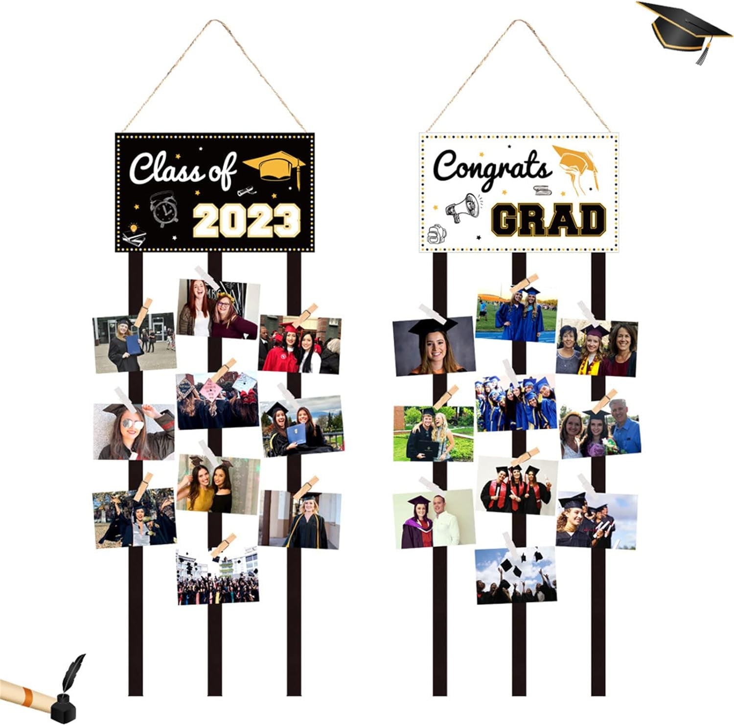Class Of 2025 Graduation Photo Organizer Storage Wall Hanging Home ...
