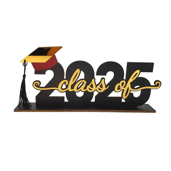 Class of 2025 Graduation Wooden Tabletop Decor, Rustic Centerpiece for Graduation Parties, Congrats Grad Sign, for Graduation Season and Back-to-School Celebrations