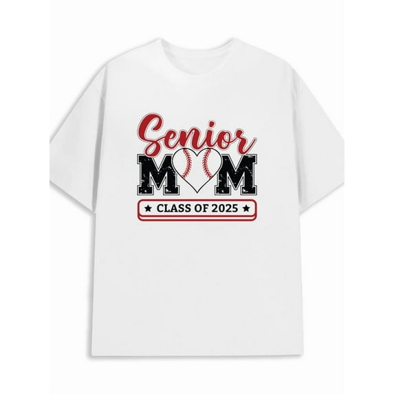 Class of 2025 Mom men's 180G 100% Cotton white Vintage Unisex Shirt Short Sleeve tshirts Funny Unisex Shirt Graphic Tee tshirts Fashion Unisex Shirt Printed tshirts