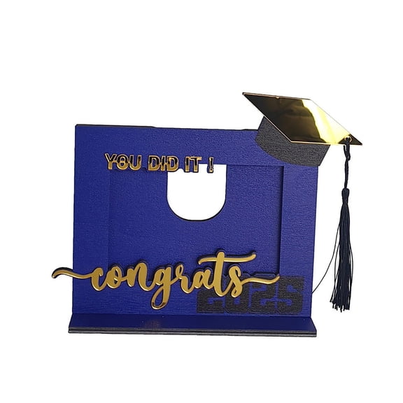 Class of 2025 Tassel and Picture Graduation Frame, 6.1*7.9'' Graduation Table Decor with Hat Design, Graduation Party Keepsake, High School College Graduation Gift