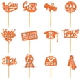 thumbnail image 1 of Class Of 2026 Cupcake Picks,Graduation Cake Decorations 2026,Class Of 2026 Graduation Cupcake Toppers,Class Of 2026 Cupcake Toppers,Graduation Cake Picks,Prom 2026 Cupcake Toppers,Orange(12PCS), 1 of 9