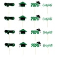thumbnail image 1 of Class of 2026 Cupcake Picks,Graduation Party Supplies,Class of 2026 Cake Topper,Class of 2026 Graduation Cupcake Toppers,Graduation Cake Decorations,Cake Picks & Toppers for Congrats Grad,Green,16PCS, 1 of 9