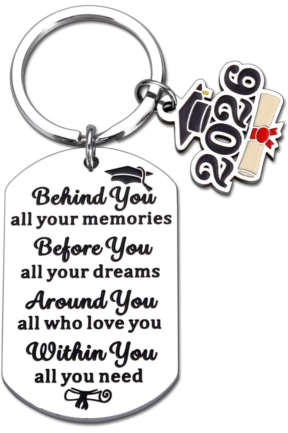 Class of 2026 Gifts - Senior 2026 Keychain, 2026 Graduation Gifts for Him Her, Inspirational Graduation Gift for College High School Middle School Students Men Women, Masters Degree Graduate Gift
