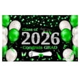 thumbnail image 1 of Class of 2026 Graduation Backdrop 6x3.6ft Black Gold Congrats Grad Banner for Photography Graduation Ceremony Party Decorations with Balloons Cake Table Banner Photo Booth Props, 1 of 4