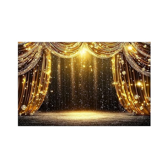 Class of 2026 Graduation Background 6.8 x 4.9 ft Black Gold Congrats Grad Photo Background, Large Graduation Party Decoration Banner for Prom Booth College Party Supplies Photography Props