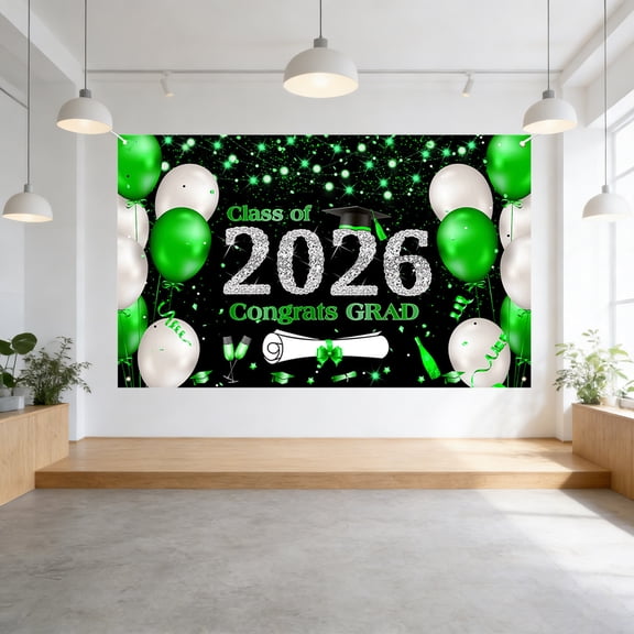 Class of 2026 Graduation Banner 8 Styles Large Graduation Photo Booth Backdrop for High School College Graduation Party Indoor Outdoor Decor(70.87x43.31in)