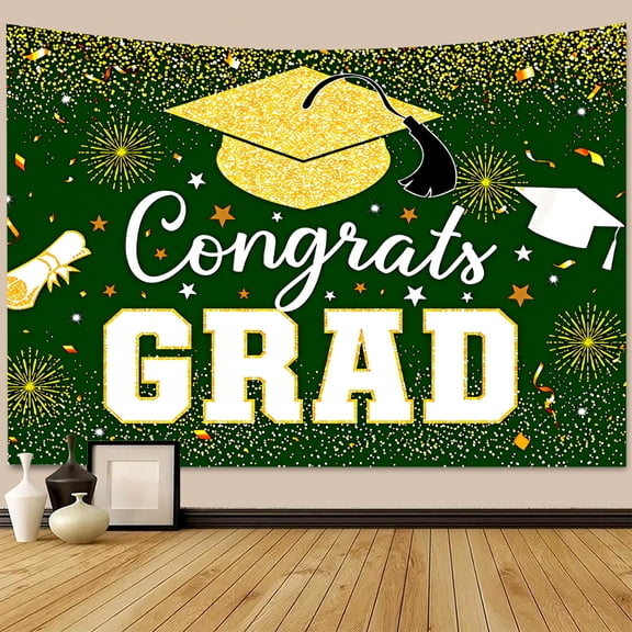 Class of 2026 Graduation Banner Backdrop, 2026 Graduation Party Decorations Congratulations Graduate Banner 78 x59 Inches Outdoor Decor Yard Signs for Celebration Party