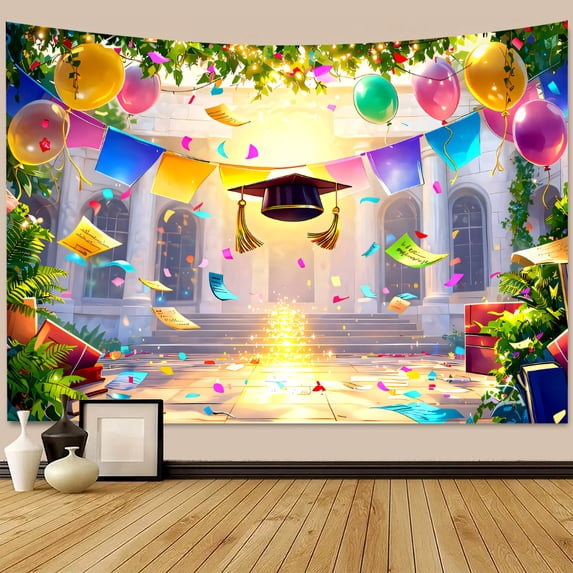Class of 2026 Graduation Banner Backdrop, 2026 Graduation Party Decorations Congratulations Graduate Banner 78 x59 Inches Outdoor Decor Yard Signs for Celebration Party