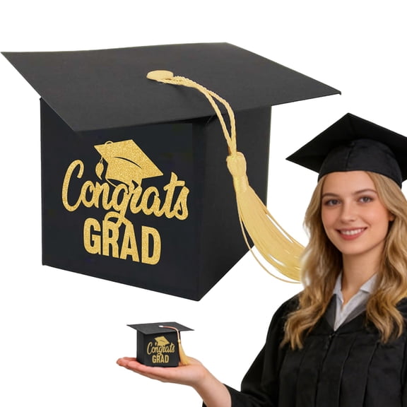 Class Of 2026 Graduation Cap Box Graduation Souvenir Candy Box With Tassel Fringed Presentation Box Desktop Centerpiece For Graduation Party Decorations 2026 Graduation Gift Boxes Supplies
