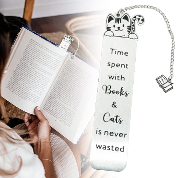 Class Of 2026 Graduation Cat Bookmark Stainless Steel Cute Pet Enthusiast Bookmark For Book Lover Senior Night Gift For High School College Grad Boys Girls Graduation Keepsake Bookmark Supplies