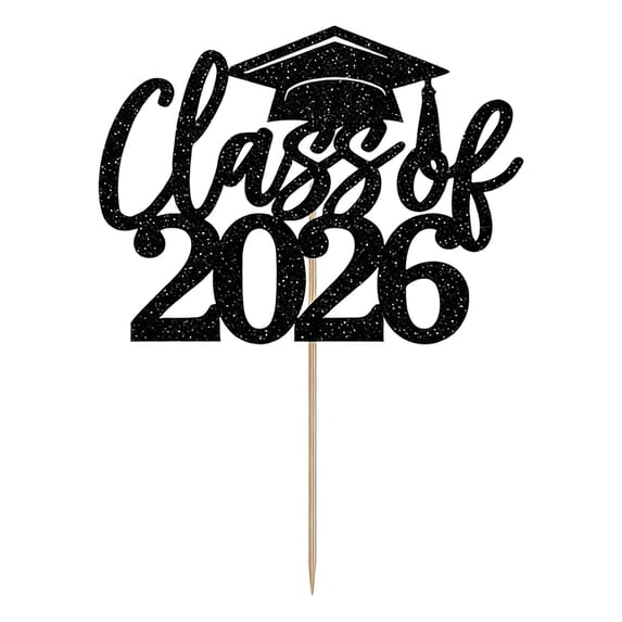 Class of 2026 Graduation Cupcake Topper, Grad Cap Diploma Cake Toppers Dessert Picks, Graduation Party Decorations Supplies, Classic Themed Easy to Use Lightweight No Assembly Toppers,I-style