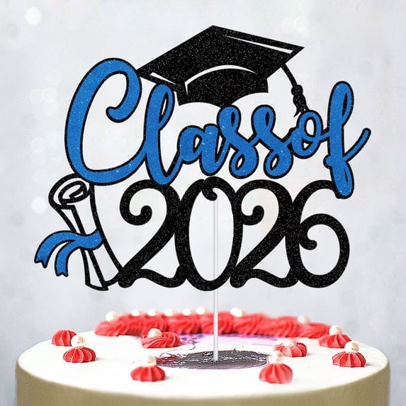 Class of 2026 Graduation Cupcake Toppers Cake Picks for Party Desserts Fun Decorations for Graduation Celebrations Graduation Cake Decorations - Congrats Grad Cake Toppers