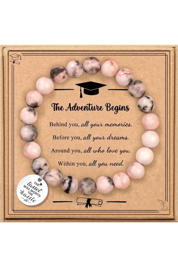 Class of 2026 Graduation Decoration Graduation Inspirational Charm Bracelet Gift For Graduate Student Achievement Jewelry Keepsake Adjustable Cord Bangle With Motivational Message