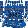thumbnail image 1 of Class Of 2026 Graduation Decorations Green Theme Set, Banners Balloons Tablecloth Honeycomb Centerpieces & Grad Party Supplies With 20 Balloons, 6 Hanging Ornaments, 4 Honeycomb, 1 of 5