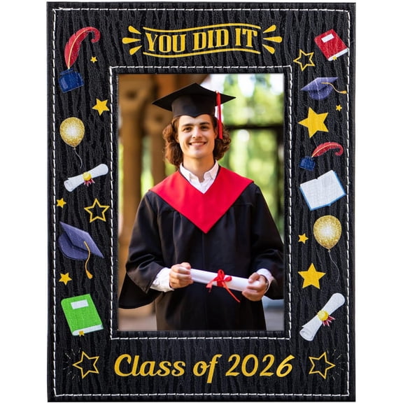 Class of 2026 Graduation Photo Frame - Graduation Picture Frame Gifts for Him Her Junior High School University College Graduation Photo Frames Decorations for Graduates Girls Boys Daughter Son